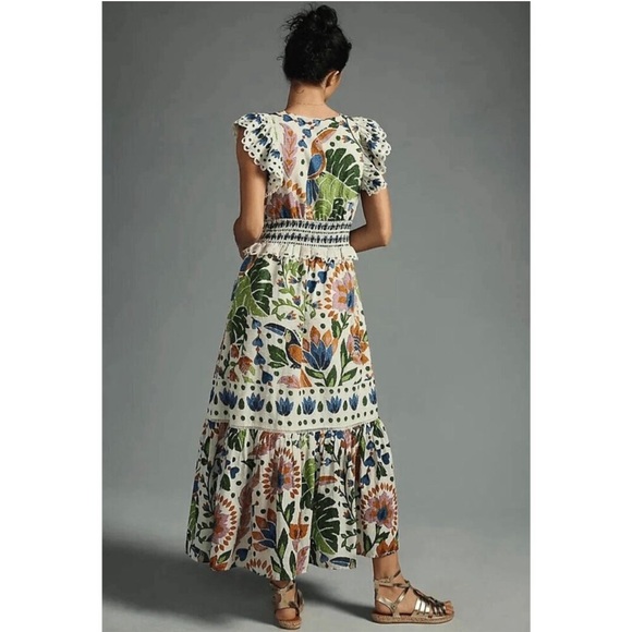 Farm Rio Floral V-Neck Maxi Dress size M - Picture 2 of 16